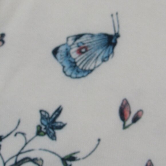 NEW Talbots Womens Butterfly Garden Print Cotton Rayon Button Front Cardigan XL - Picture 8 of 11